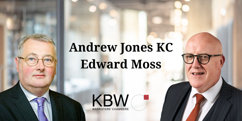 Andrew Jones K.C. leading  Ed Moss