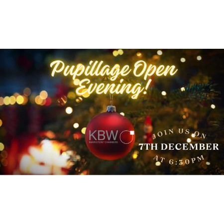 Pupillage Open Evening on 7th December 2023!